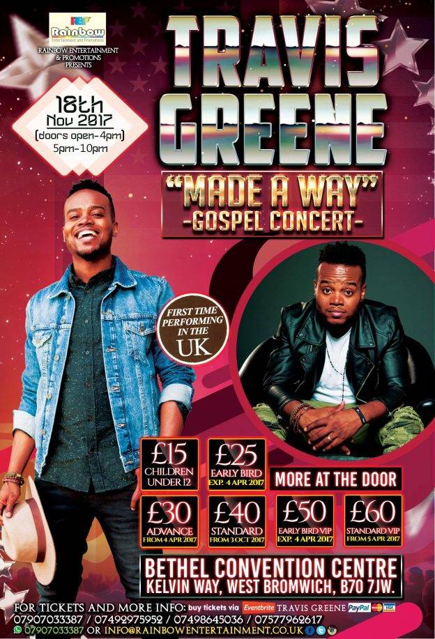 TRAVIS GREENE -MADE A WAY- GOSPEL CONCERT LIVE IN ENGLAND - UK | Blacknet UK