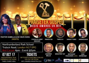 PRAISETEK GOSPEL MUSIC AWARDS (PGMA) 2017 | Blacknet UK