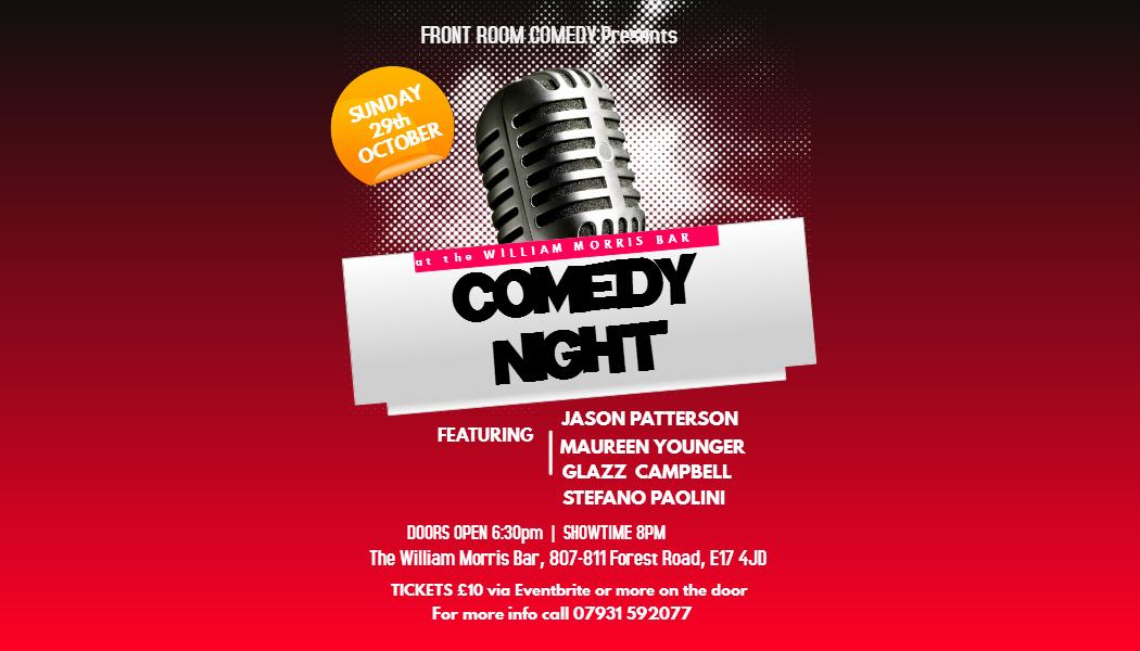 Comedy Night at the William Morris Bar- Black History Month | Blacknet UK