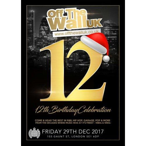 OFF THE WALL 12TH BIRTHDAY CELEBRATION | Blacknet UK