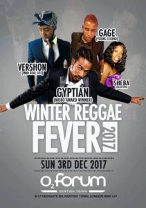 Winter Reggae Fever 2017 With Gyptian | Vershon | Gage | Sheba | Blacknet UK